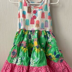 Eleanor Rose Multicolor Popsicle and Floral Dress